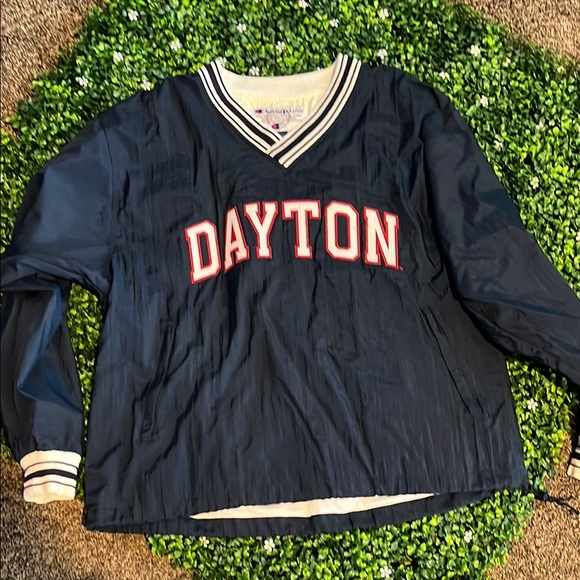 University of Dayton Navy Pullover vintage Jacket - Picture 1 of 5